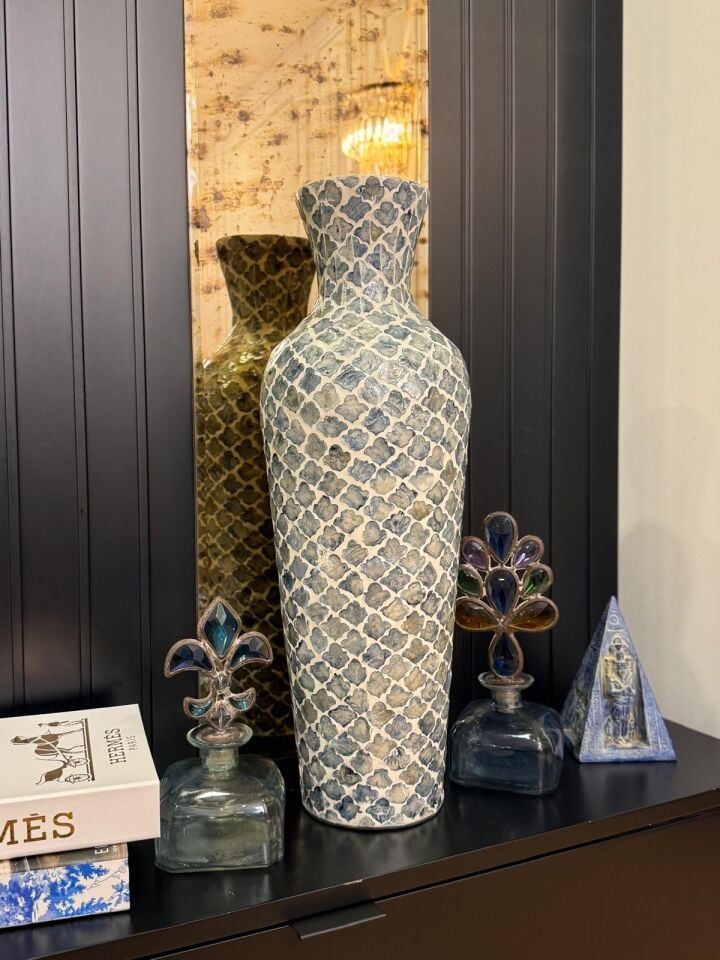 Azura Vazo El Yapımı Mother Of Pearl