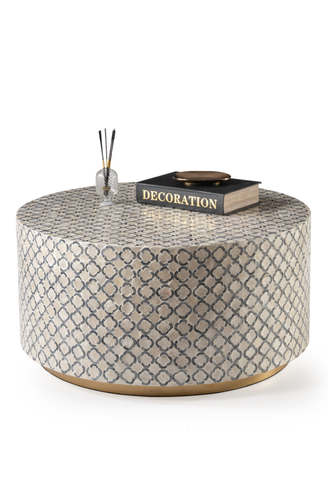 Zenya Orta Sehpa Kaplama El işçiliği 90x90 H:45 Salon