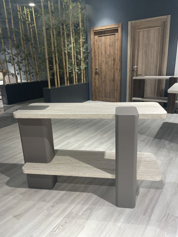 Duo Dresuar Hareli Koyu Gri-Traverten 120x40