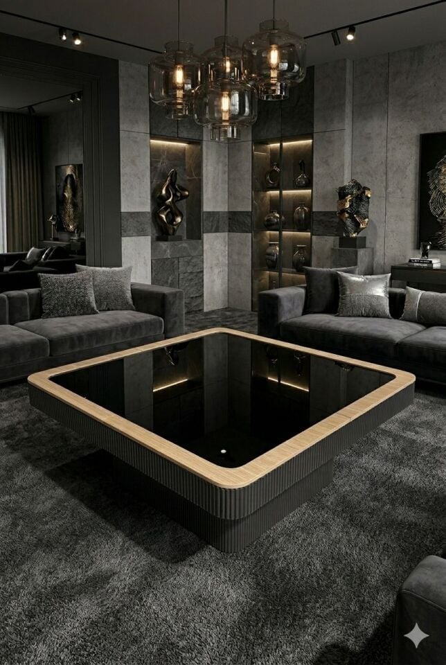 Noir Orta Sehpa 100X100