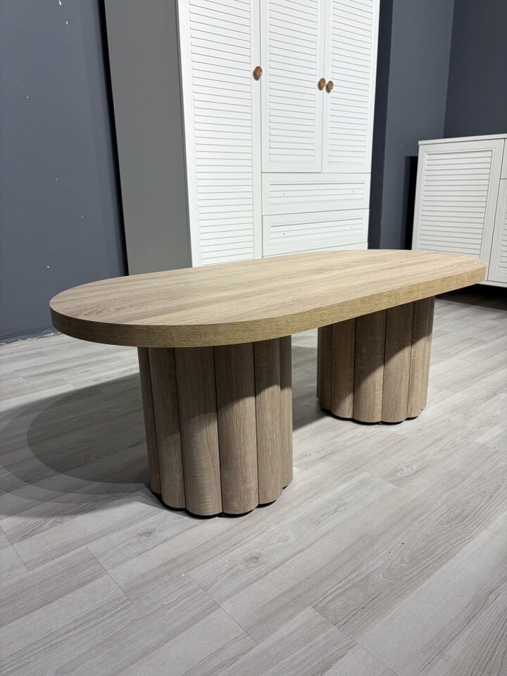 Atina Oval Oak Orta Sehpa 119x59