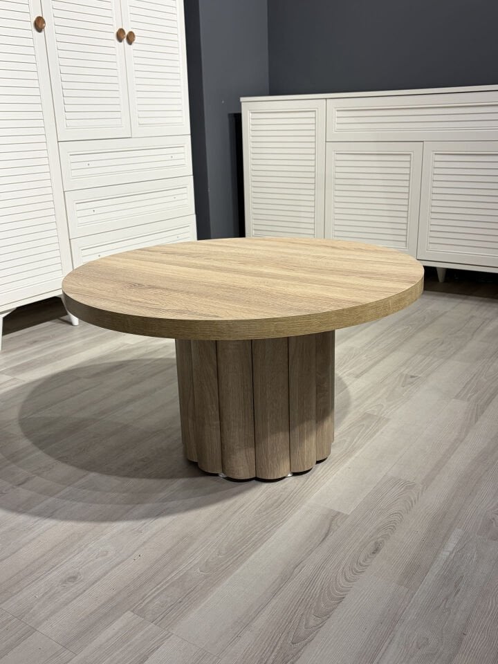 Atina Yuvarlak Oak Orta Sehpa 79x79