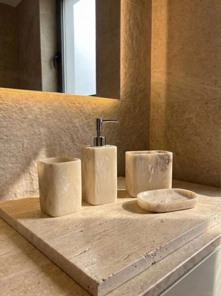 Mona 4'lü Banyo Sabunluk Set'i