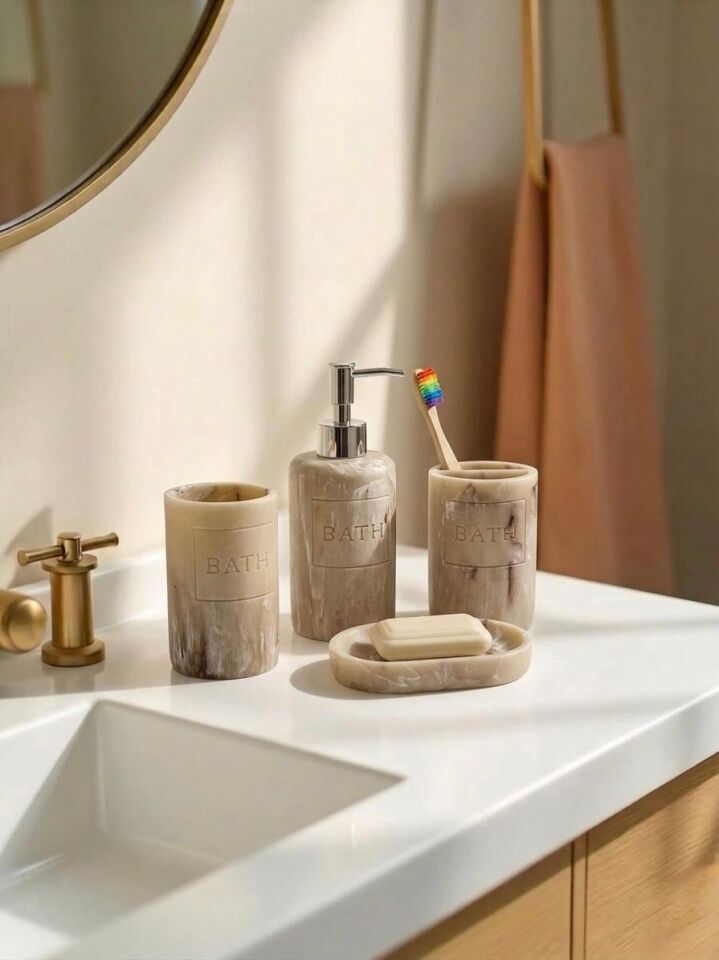 Lisa 4'lü Banyo Sabunluk Set'i